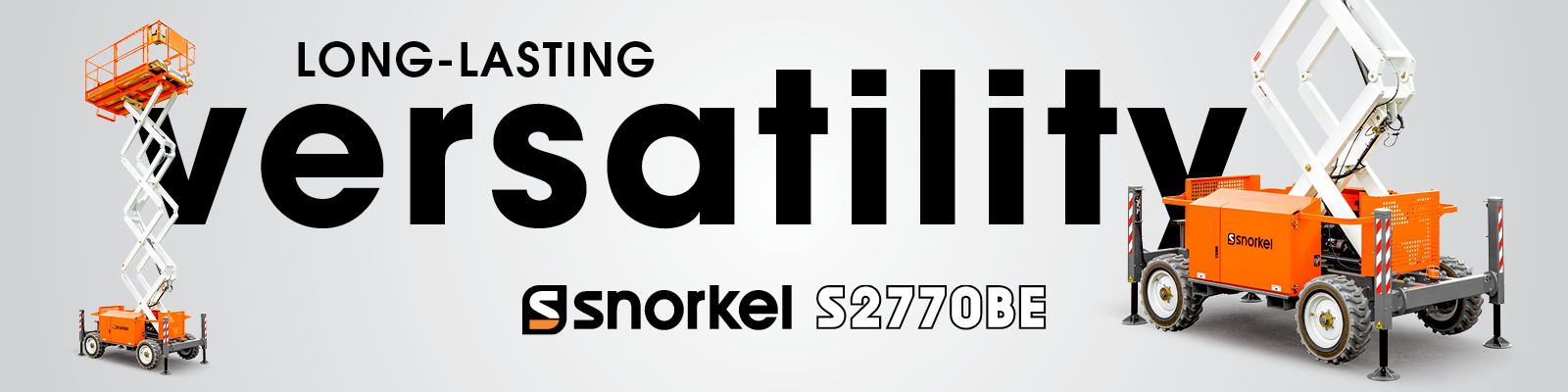 Long-Lasting Versatility - Snorkel S2770BE rough terrain bi-energy scissor lift Long-Lasting Versatility - Snorkel S2770BE rough terrain bi-energy scissor lift