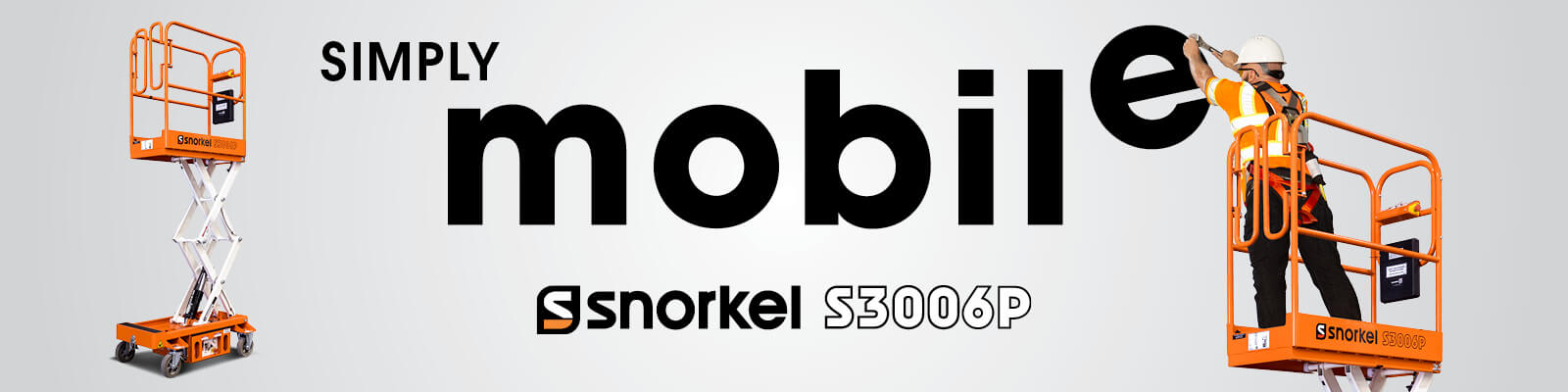 Simply Mobile - Snorkel S3006P push around scissor lift Simply Mobile -Snorkel S3006P push around scissor lift