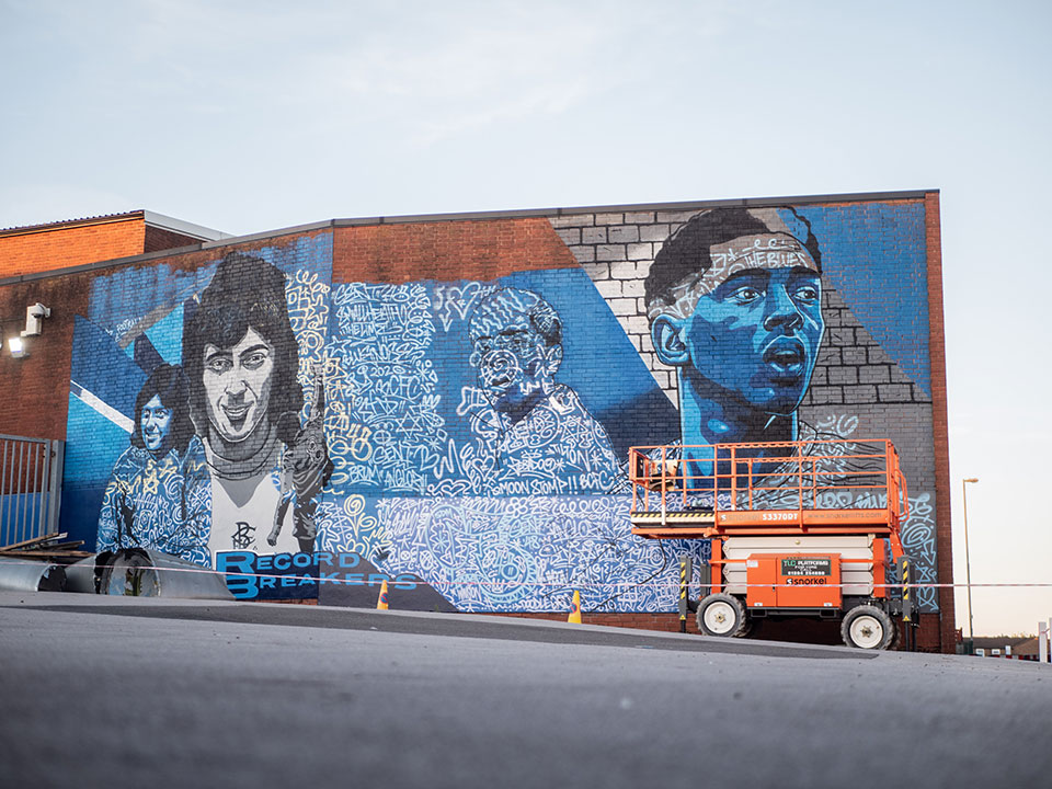 Recognizing Record Breakers in the mural. Photo courtesy of Edwin Ladd - Mr Ladd Media