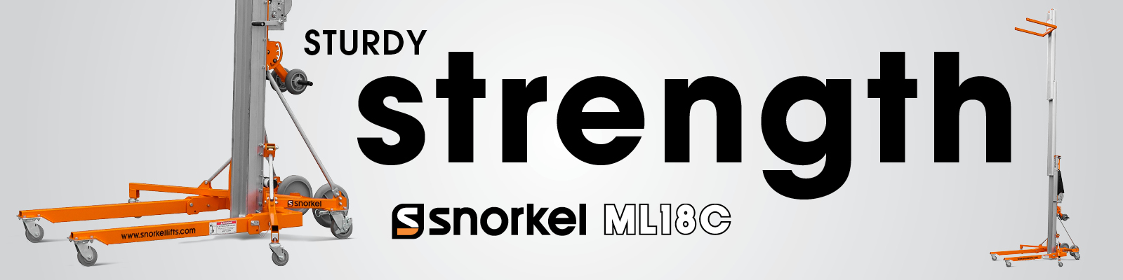 Sturdy strength - Snorkel ML18C construction material lift