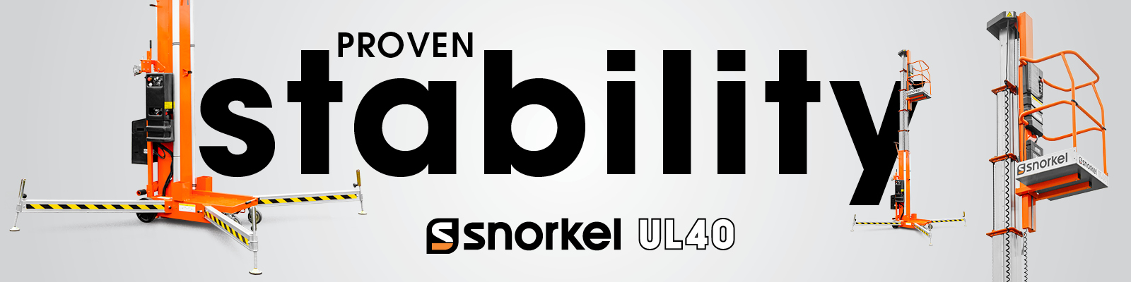 Proven Stability - Snorkel UL40 push-around mast lift