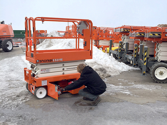 Aerial equipment winter prep