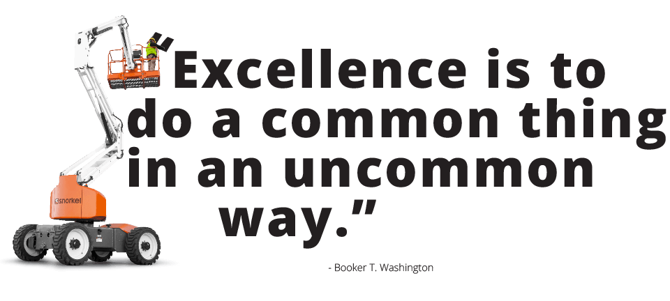 Excellence is to do a common thing in an uncommon way