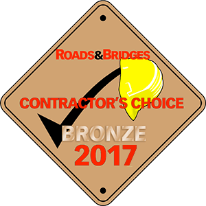 2017 Roads & Bridges Contractor's Choice Bronze Award 2017