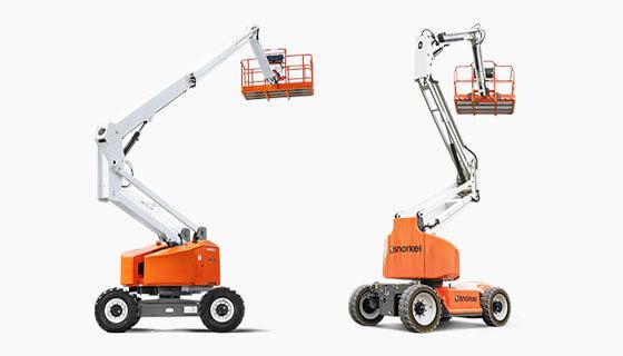 A major difference between articulated booms is whether they have a single or double riser.