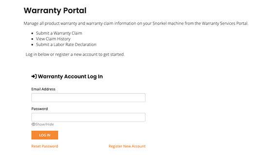 Snorkel Warranty Portal Instructions